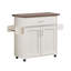 Chariot pour îlot de cuisine, îlot de cuisine sur roulettes, armoires de rangement pour cuisine avec tablettes réglables et support à serviettes et à épices