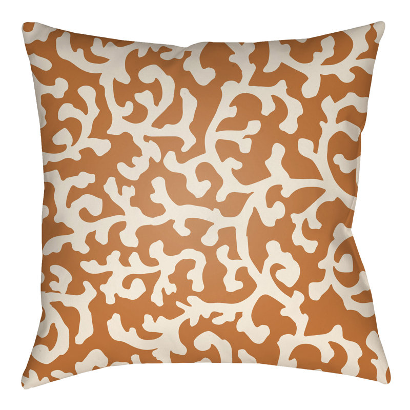 Litchfield Lumberton Outdoor Reversible Throw Pillow, 16" H x 16" W, Kelly Green/Ivory