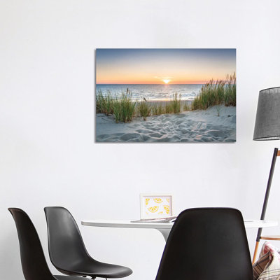 Beautiful Sunset At The Beach by Jan Becke - Print on Canvas