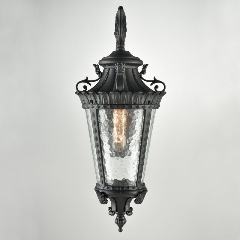 Moa Outdoor Aluminum Wall Light, Black