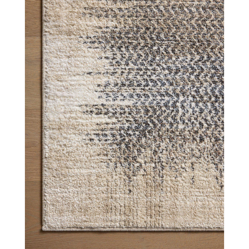 Tapis pierre / beige Manoliu, Rectangle 2 pi 6 po x 4 pi