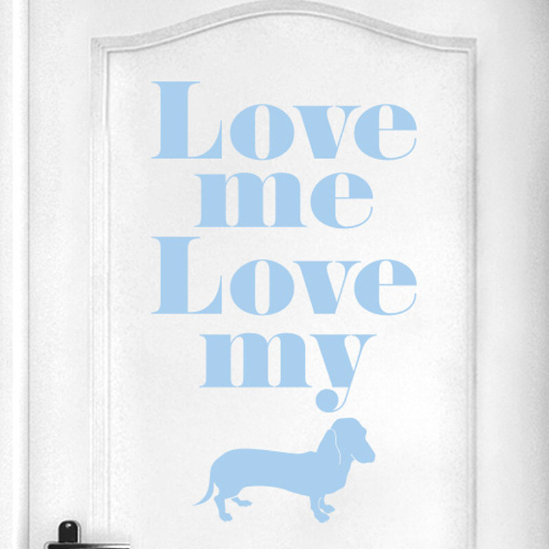 Animals Wall Decal, Light Blue