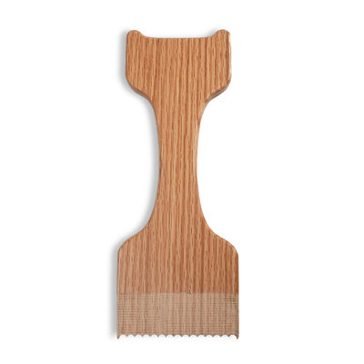 CONSDAN Grill Scraper, Solid Oak Grill Grate Cleaner, Grill Scraper for Outdoor Grill, Bristle Free