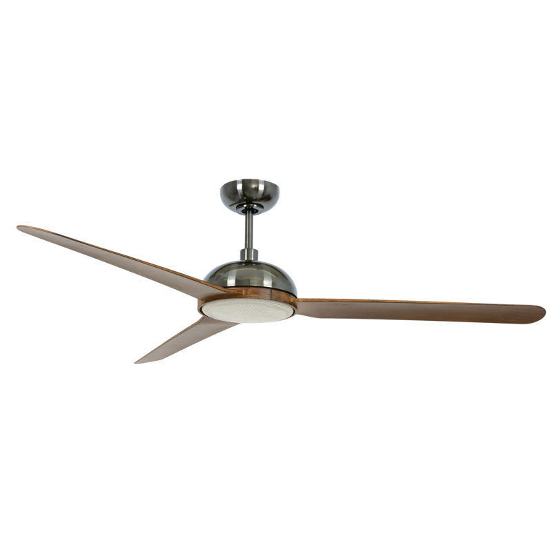 Auriel 142cm Ceiling Fan with Light Kit, Aged Nickel