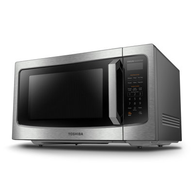 Four à micro-ondes de comptoir 1,6 pi³ TOSHIBA, inverseur, capteur intelligent, tourne-disque 13,6 po, 1250 W, argent