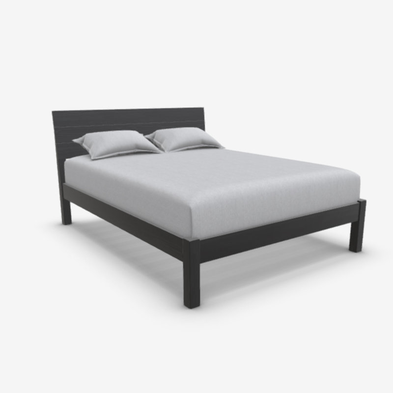 Ivor Solid Wood Bed, Small Double (4'), Black Wash