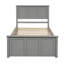 Lit plateforme simple avec 2 tiroirs coulissants - Structure en bois massif, gris-1733776606