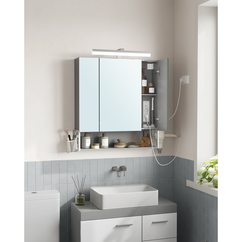 Ramire Bathroom Cabinet, Grey/Brown/Blue
