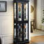 Élégante armoire lumineuse avec espace à six niveaux et tablettes réglables pour la décoration intérieure du salon Cuisine ou garde-manger