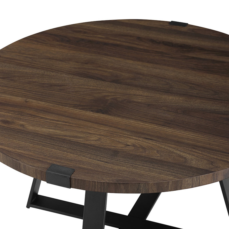 Irvine Cross Legs Coffee Table, Dark Walnut
