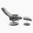 Brian 360° Swivel Chenille Massage Recliner Chair with Ottoman-357555204