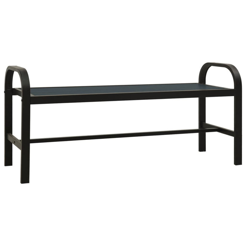 Banc de jardin en acier, Noir