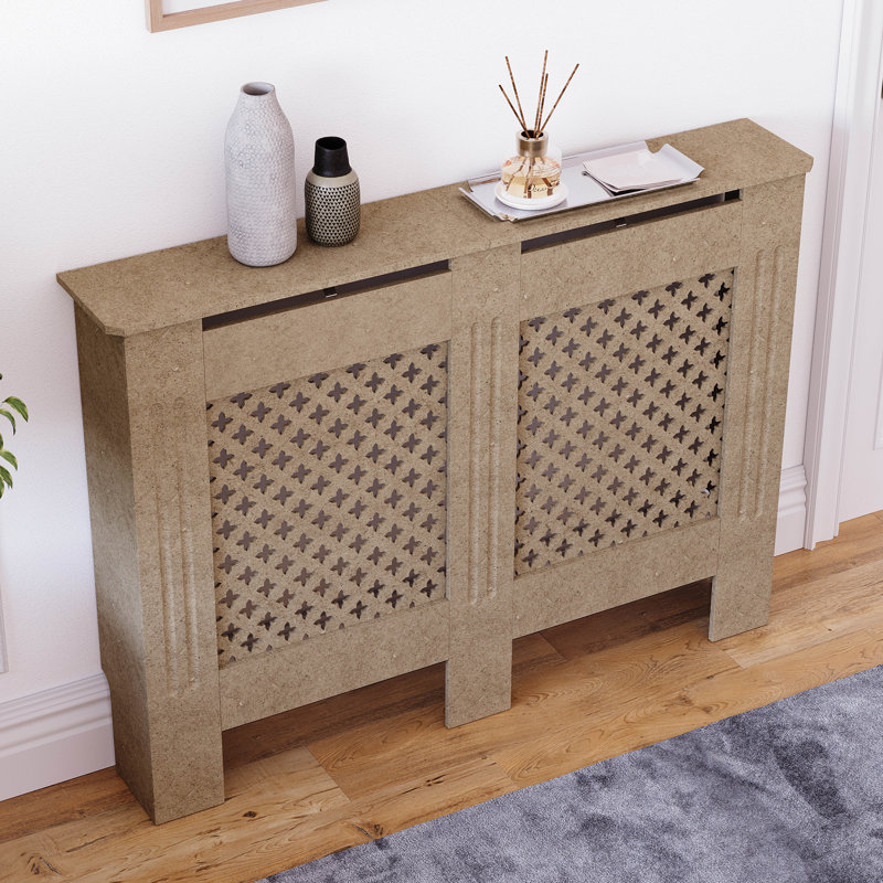 Reta Radiator Cover, 82cm H x 111cm W x 19cm D, Unfinished