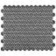 Metropolis 1" Hex Unglazed Black 10-1/4" x 12" Porcelain Mosaic Floor and Wall Tile