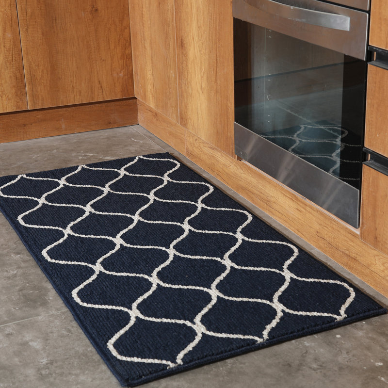 Non-Slip Kitchen Mats, Super Absorbent & Stain Resistant Washable Floor Rug Set for Kitchen, Laundry, Sink, Blue