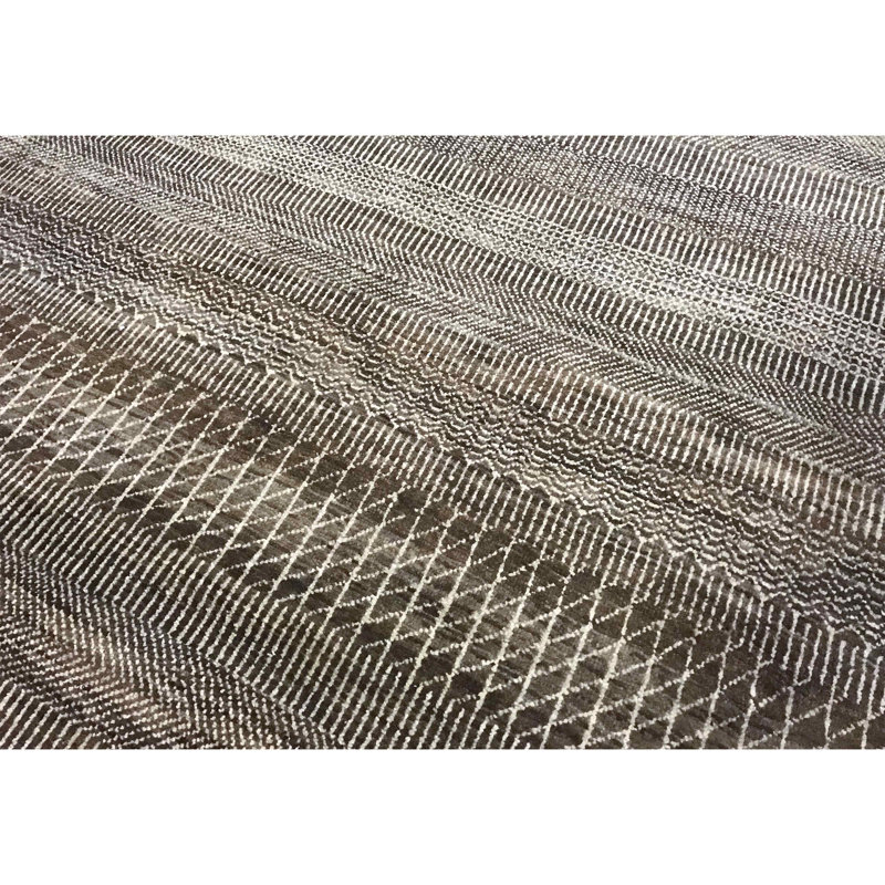 Striped Area Rug in Brown