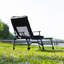 Chaise de camping inclinable réglable avec repose-pieds détachable et coussin éponge pour plus de confort