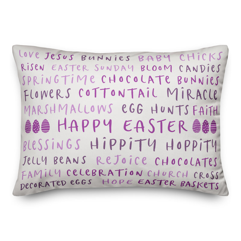 Coussin décoratif d'extérieur Pâques Stuff Purples 2