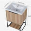 24-inch Independent Bathroom Vanity Cabinet with Resin Basin
