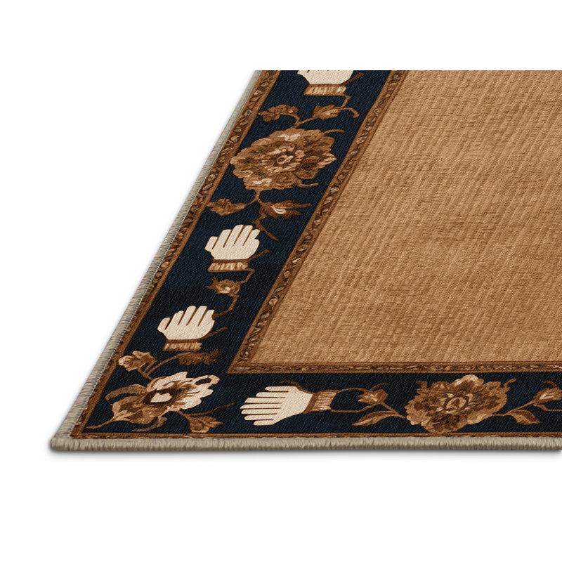 Tapis brun français lavable à la machine