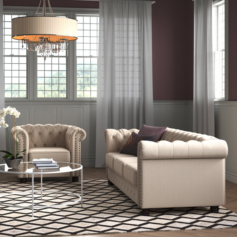 Ensemble de salon Cordarell, Lin beige