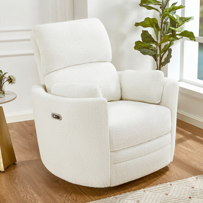 Fauteuil inclinable électrique pour chambre de bébé 4 modes de massage, 2 coussins, USB et fauteuil de charge Type-C