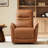Martina Genuine Leather Swivel Gliding Power Recliner-112574271