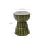 Table d'appoint en forme de sablier en céramique Olive Green Grid