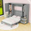 Lit escamotable double avec placard, tiroirs et tablettes-154710975