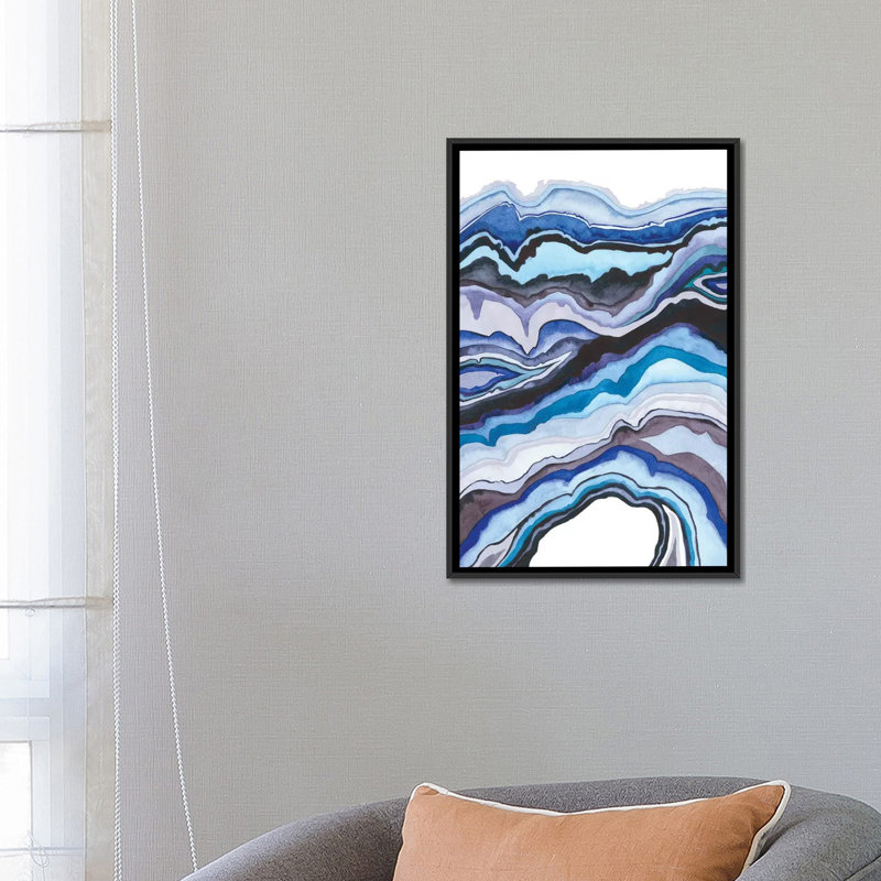 « quartz lore ii », reproduction sur toile, H 26 po x l 18 po x P 1,5 po, Toile avec cadre noir, Pas de tapis