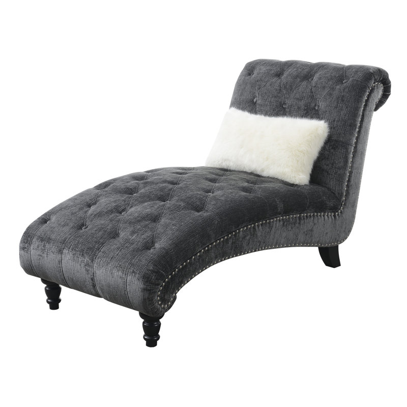 Chaise longue Davion, Gris charbon