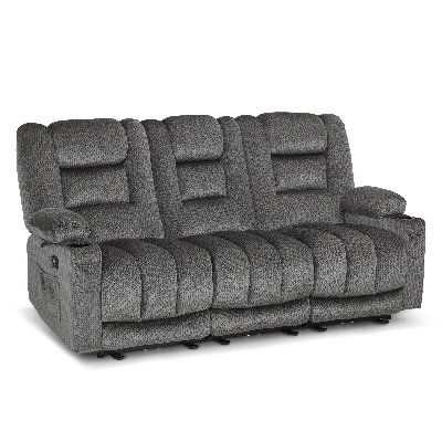 81.5" W Zero Gravity 3-Seater Power Reclining Sofa with Massage & Heat