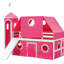 Lit simple mezzanine rose avec toboggan et tour - Bois massif, trois méthodes d'installation, pin de style Playhouse sur le thème du coin, pour rafraîchir la nuit