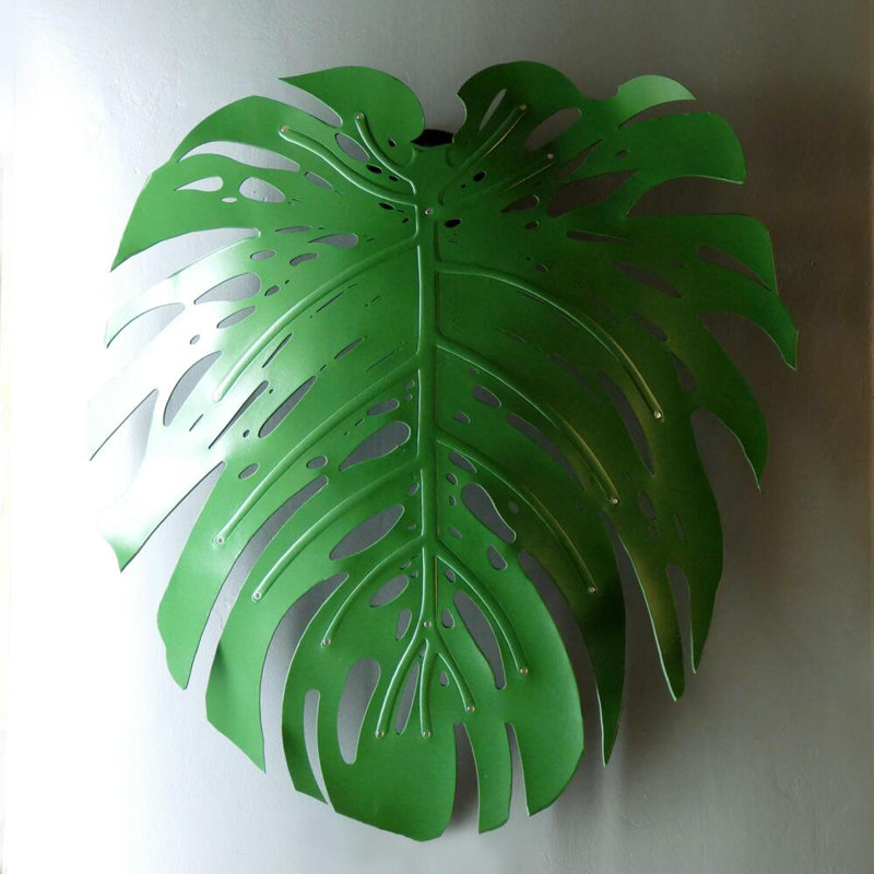 Xavier Clarisse Leather Wall Sconce, Green