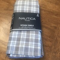 Nautica Home 100% Cotton Navy 18 in. x 28 in. Kitchen Towels (3 Piece Set)