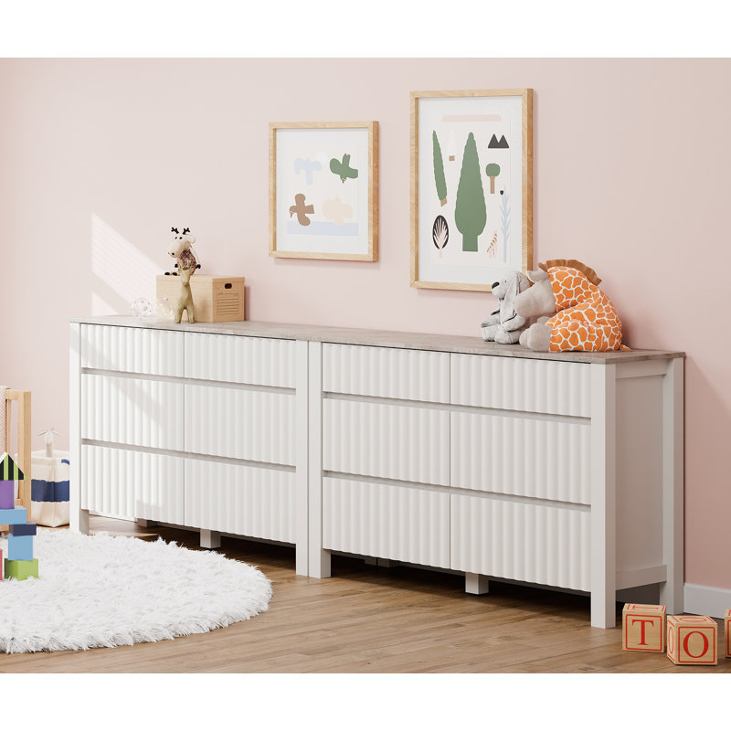 Commode 12 tiroirs Harril, pour enfants