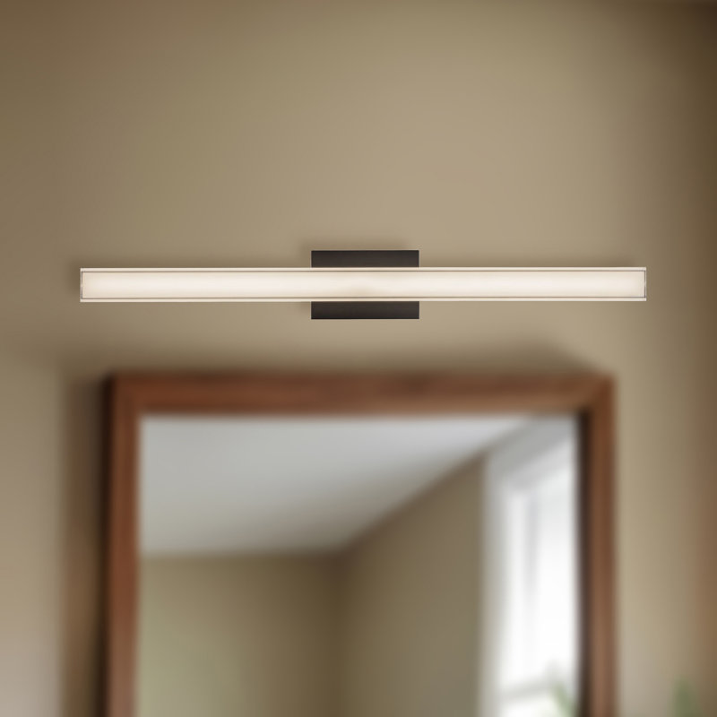 Garland 36-in Black dimmable LED Wall Sconce, Matte Black