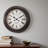 Celestine Round Wall Clock in Brown, Transitional Style