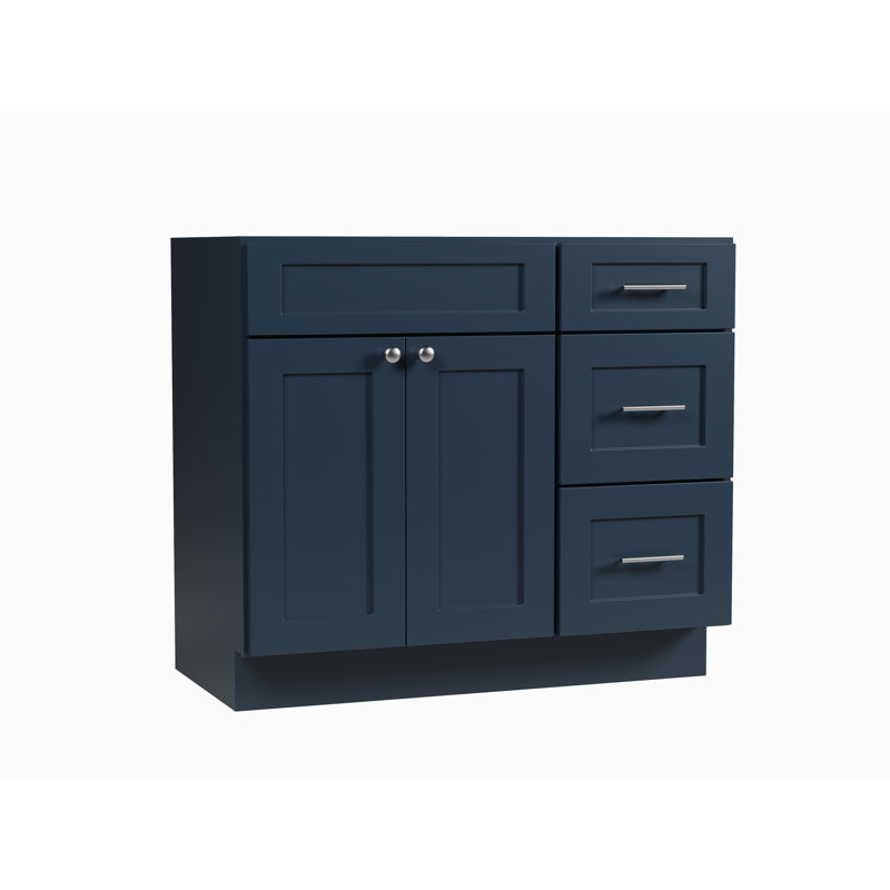 Meuble-lavabo simple 39 po avec tiroir Disar, Bleu