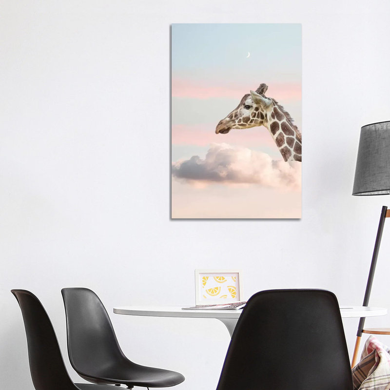 Dreaming Giraffe - Print on Canvas, 101.6cm H x 66.04cm W x 3.81cm D, Wrapped Canvas