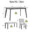Dining Table Set For 6 With Bench And 4 Upholstered Chairs Solid Wood Rectangular Farmhouse Kitchen Table-300985486-300985482-300985487