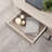Oval Fluted Coffee Table with Drawer