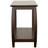 Cappuccino Table With Rectangular Form And Double Shelf For Convenience Console Functional Top Extra