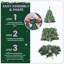 Arbre de Noël en PVC avec 280 lumières DEL Wi-Fi Music Sync - Contrôle de l'application, 917 pointes, branches articulées, effets bicolores, support en métal
