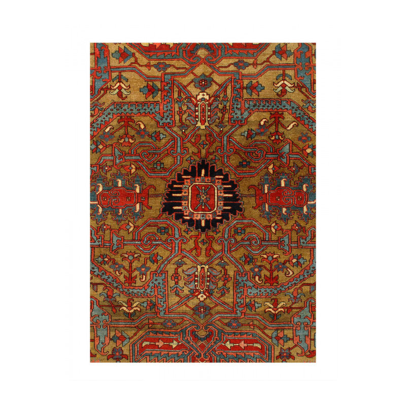 One-of-a-Kind Rectangle 10' 2'' X 11'11'' Area Rug in Brown/Black/Rust/Beige