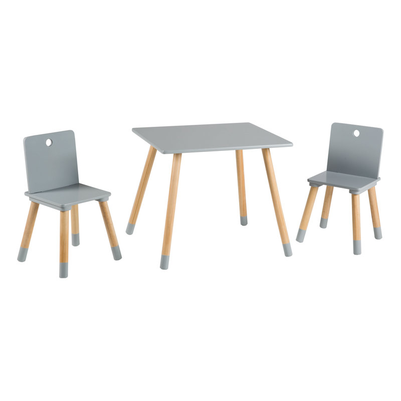  3 Piece Children's Dining Set, Grey