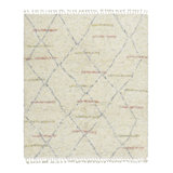 Moroccan Hand Knotted Wool Geometric Area Rug