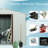 Outdoor Metal Shed 8ft X 4ft With Aluminium And Lock White Robust Structure Padlock