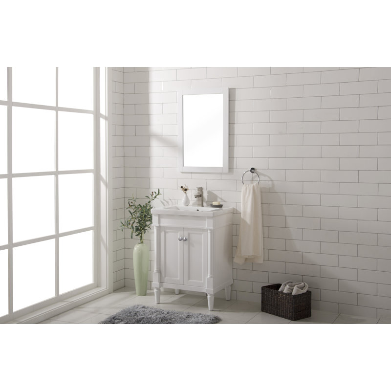 Ensemble de meuble-lavabo simple 24 po Jaida, Blanc