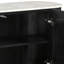 Buffet Mid-Century moderne en bois massif et marbre, 57 po - noir et blanc-129455312